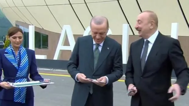 Cumhurbaşkanı Erdoğan, Azerbaycan'da açılış törenine katıldı