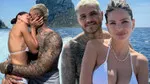 Mauro Icardi tatilde aşka geldi! Sevgilisini öpmelere doyamadı!