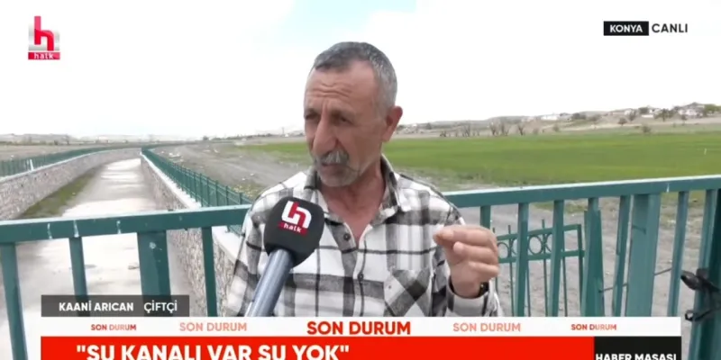 Konya'da Susuzluk Alarmı! Çiftçiden Şok Eden Su Kanalı İsyanı