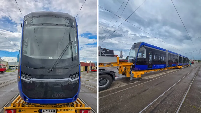 Türkiye'nin Sırbistan için ürettiği tramvaylardan ilki başkent Belgrad'a ulaştı